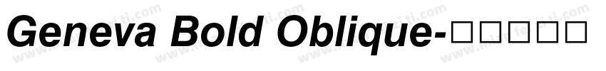 Geneva Bold Oblique字体转换
